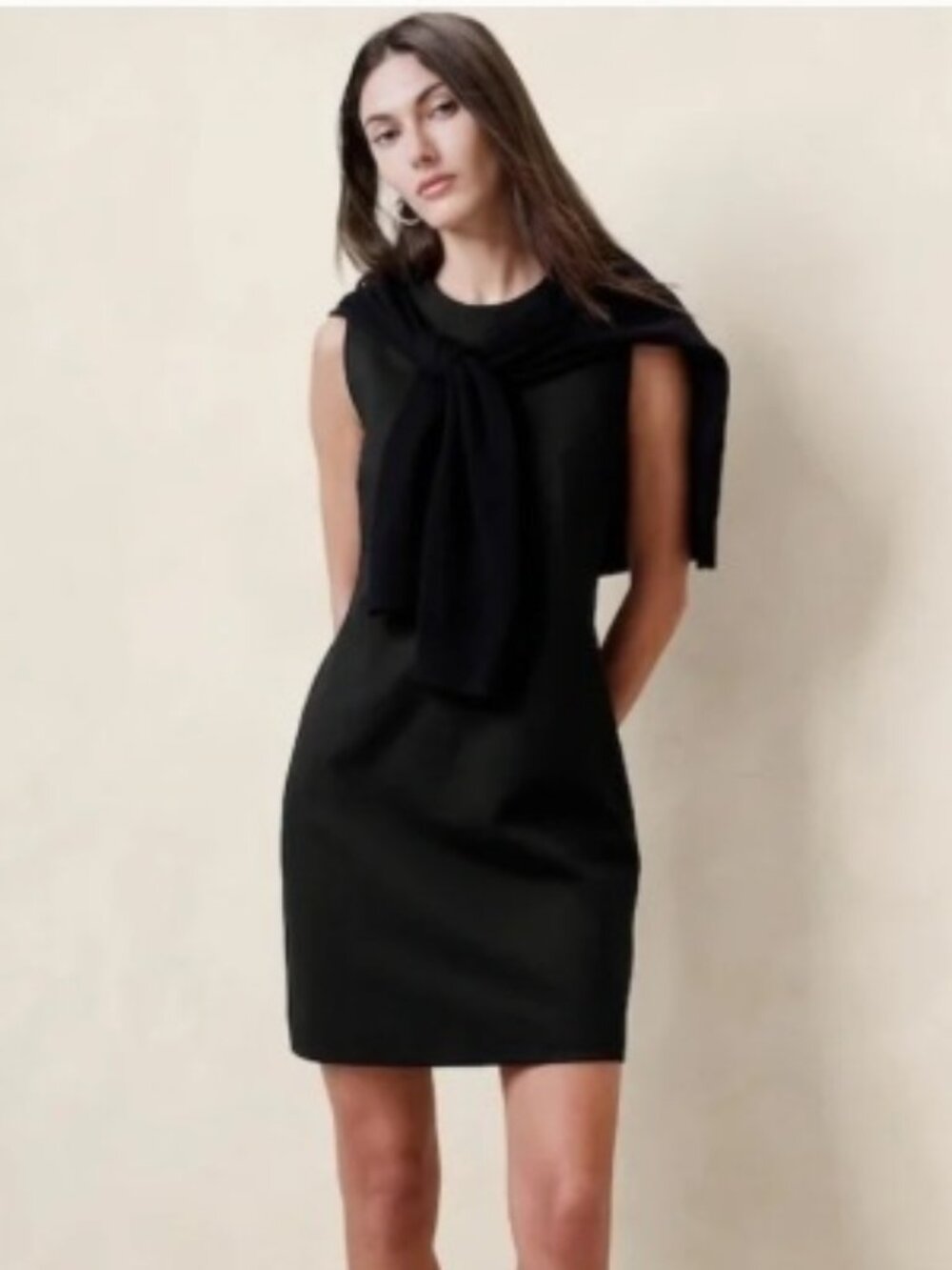 NWT Everywhere Ponte Sheath Dress size 4 Black $160 retail work career